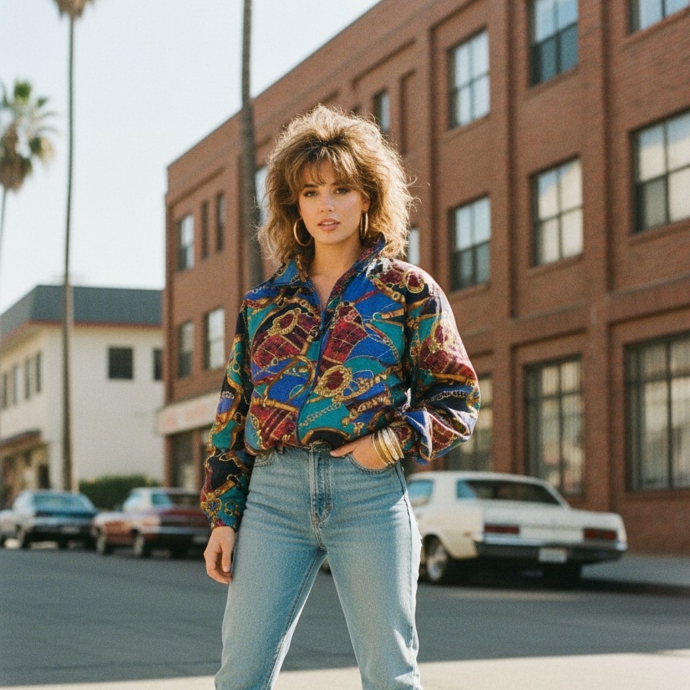 Vintage 1990s Avon Women's colored silk jacket